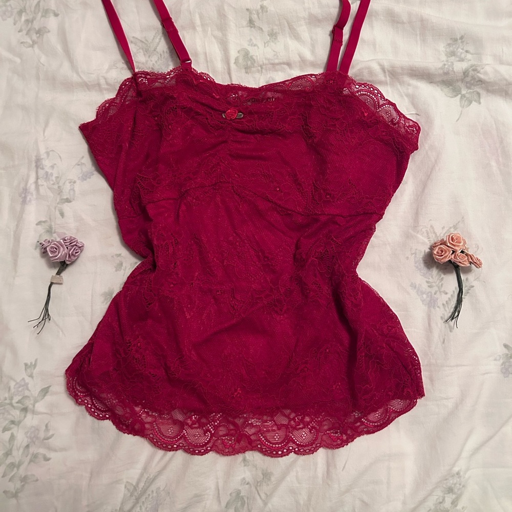 Red Lace Camisole
